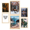 POSTER Set Mit 6 Gefrorener See A3 & A4 Rahmen Aus Hellem Holz - Beige, Papier (29/3cm) - Nacnic