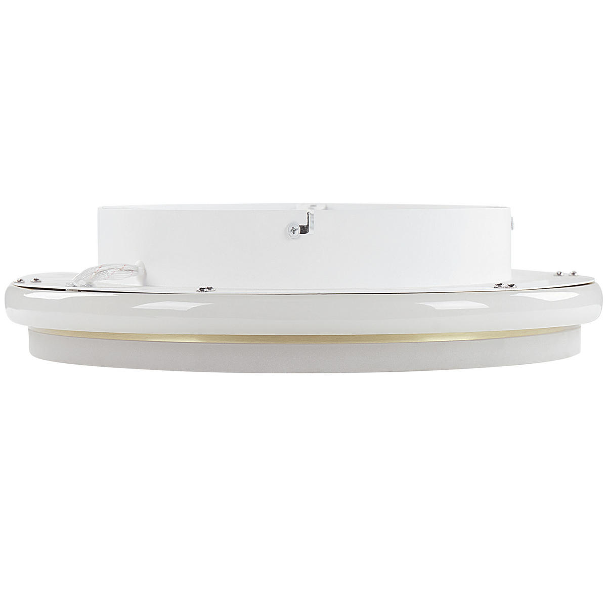 DECKENLEUCHTE Taping 42/42/7 cm - Goldfarben, Metall (42/42/7cm) - Beliani