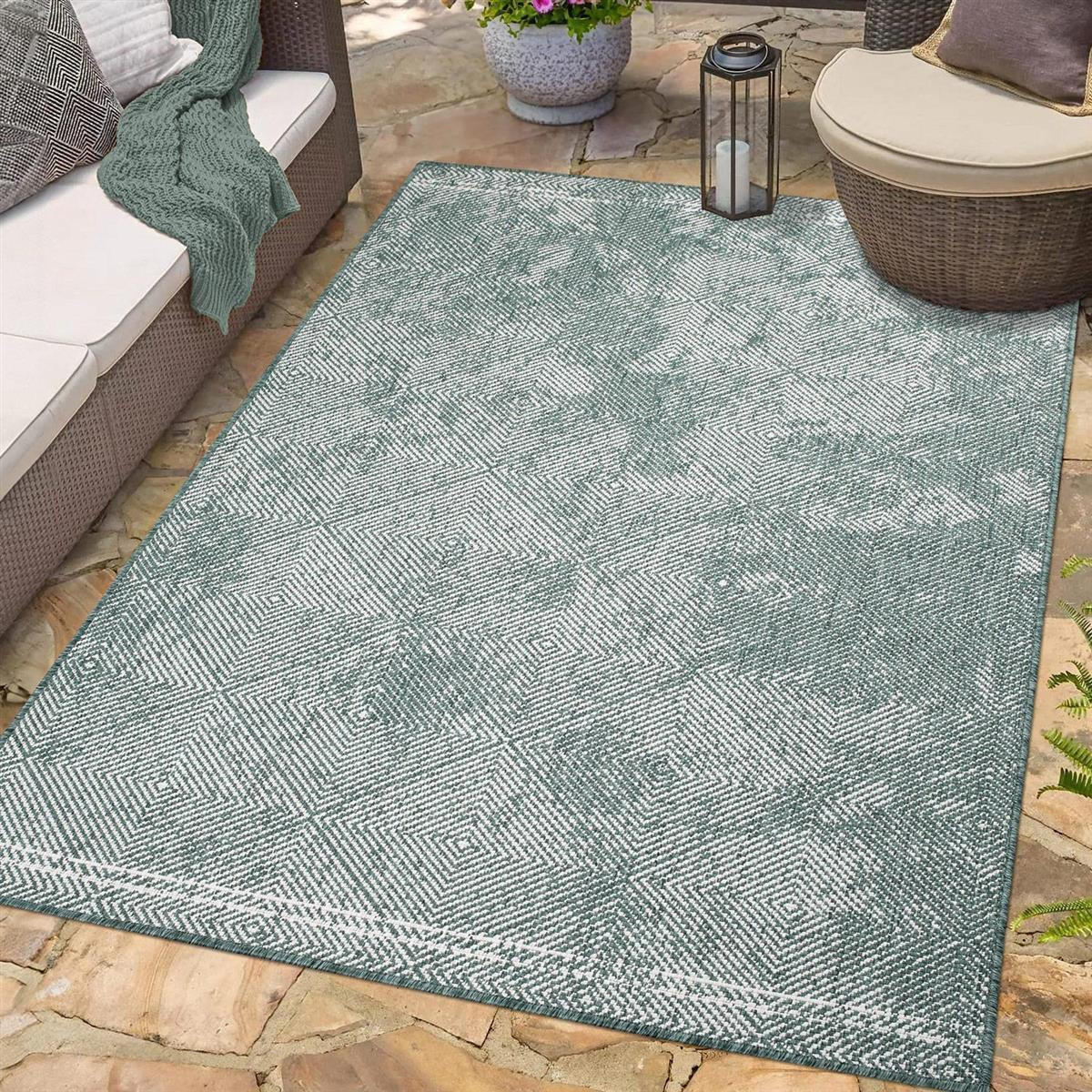 OUTDOOR-TEPPICH DuoRug 5845 Grün 200x290 cm - Grün, Textil (200/290cm) - carpet city