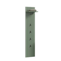 GARDEROBENPANEEL STATION (B/H/T: ca. 31/160/27 cm) in Smoke Green/Smoke Green - Dunkelgrün, Holzwerkstoff (31/160/27cm)