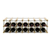WEINREGAL Vinotega Mod Metal 22,5x72,5x24,5 cm 7x2 Flaschen Massives Kiefernholz Natur - Naturfarben, Holz (72.5/22.5/24.5cm) - PROREGAL
