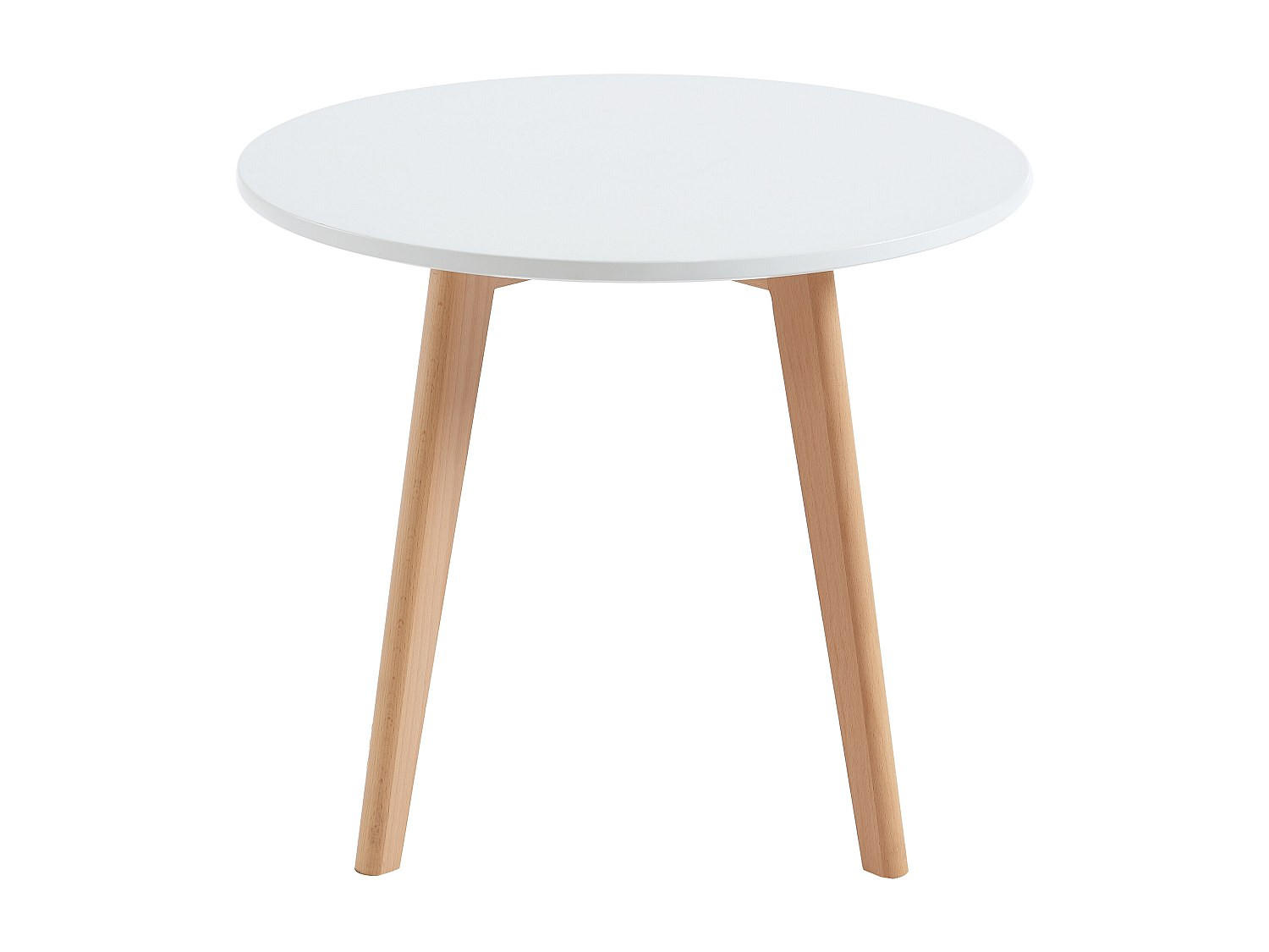 ESSTISCH - 2 Personen - Holz, Platte - Naturfarben Hell, Weiß - LOULOUNE - Naturfarben/Weiß, Holz (60/51/60cm) - Vente-Unique
