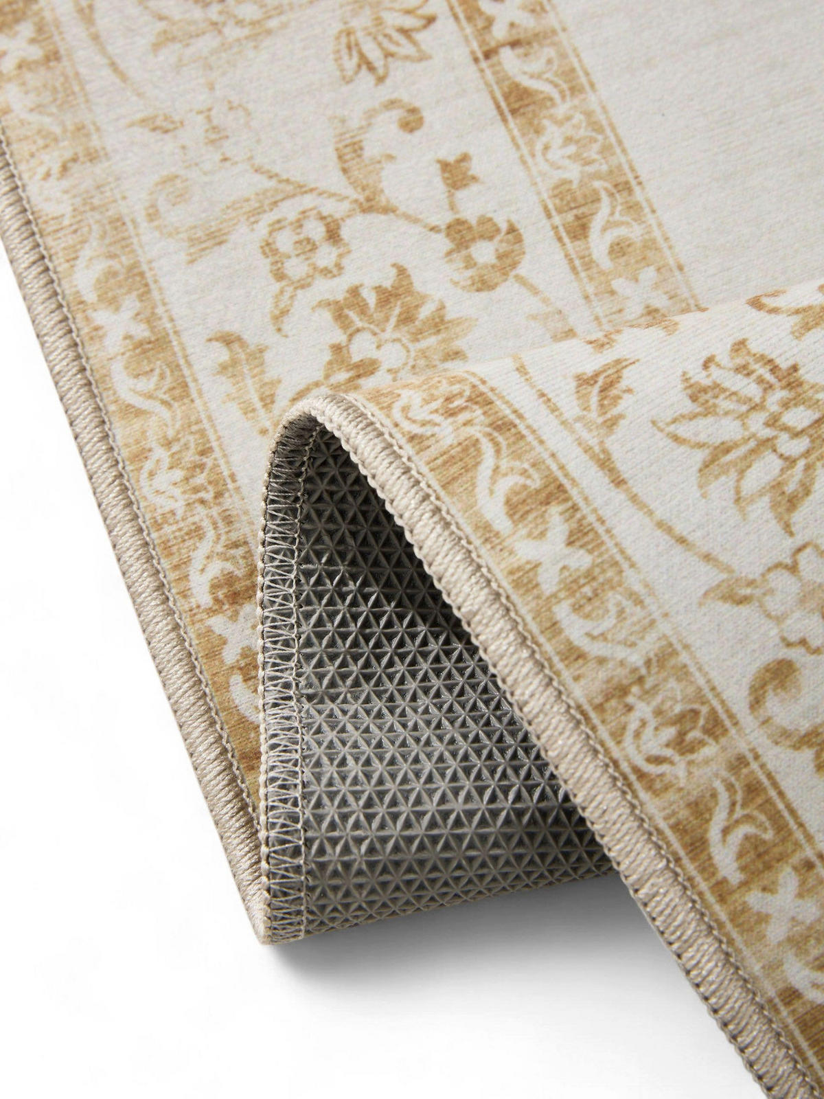 VINTAGE-LÄUFER George waschbar 80x240 cm - Gelb/Creme, Kunststoff (80/240cm) - benuta