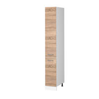 APOTHEKERSCHRANK R-Line Sonoma 30 cm - Weiß/Sonoma Eiche, Holzwerkstoff (30/206.8/57.2cm) - Vicco