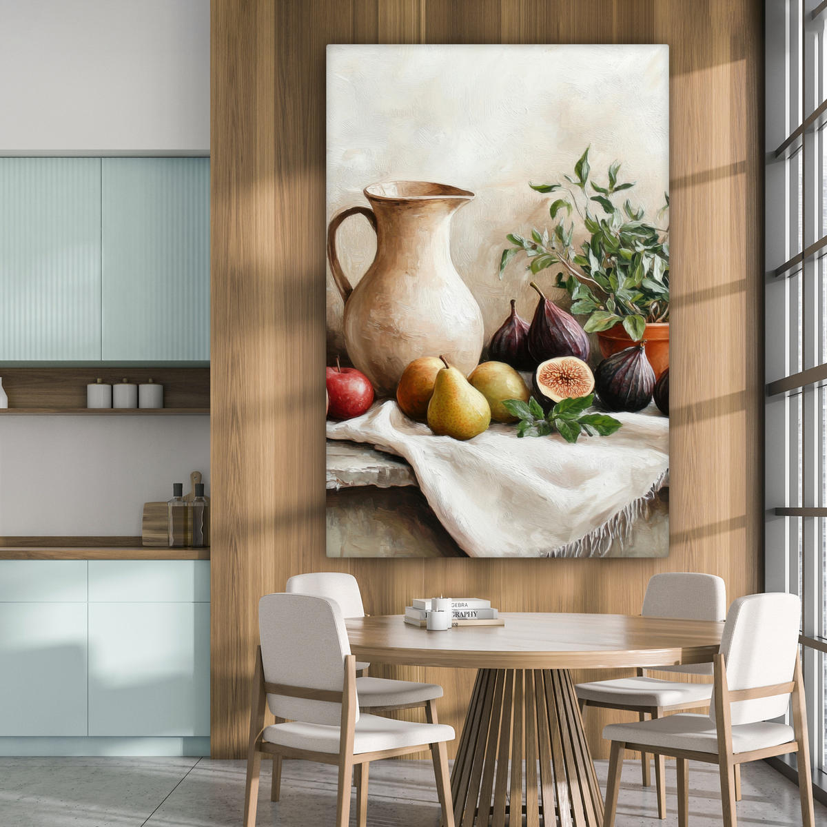 LEINWANDBILD Obst - Kräuter - Ländlich 90x140 cm - Naturfarben, Textil (90/140cm) - MuchoWow