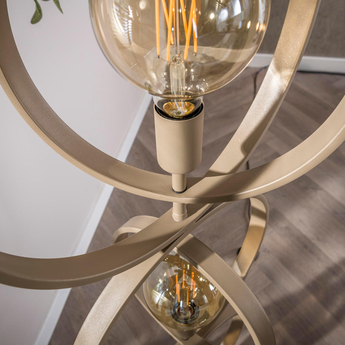 STEHLAMPE Turn - Beige - 30/40/124 cm - Beige, Metall (30/40/124cm) - Hoyz Collection