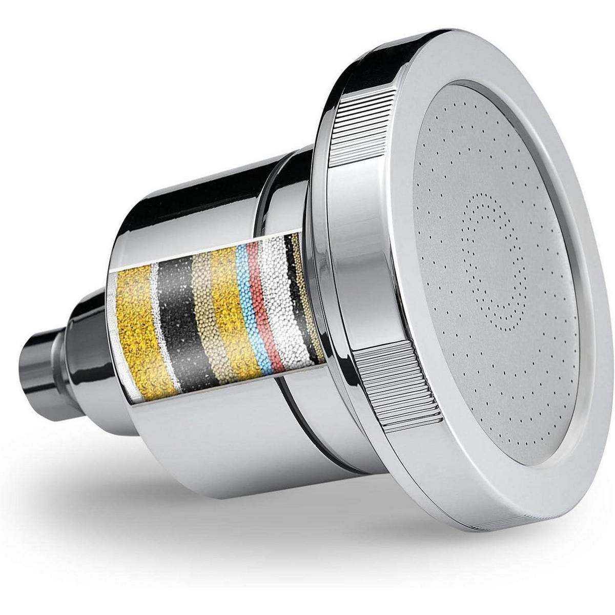 DUSCHKOPF mit Filter 20-stufig rund 11.5 cm Chrom - Silberfarben, Metall (11.5/11.5/11.5cm)