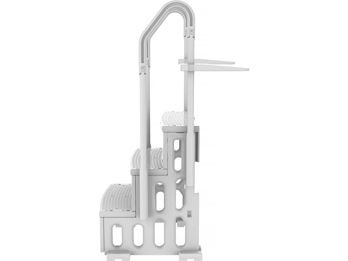 TREPPE nathan weiss - Weiß, Kunststoff (81/166/97cm) - Habitat Garten