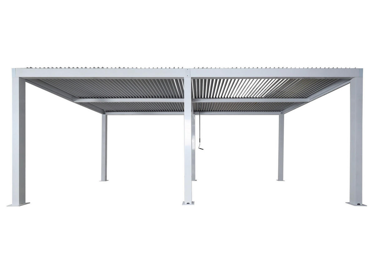 PERGOLA Weiß - Weiß, Metall (583/220/301cm) - MCW