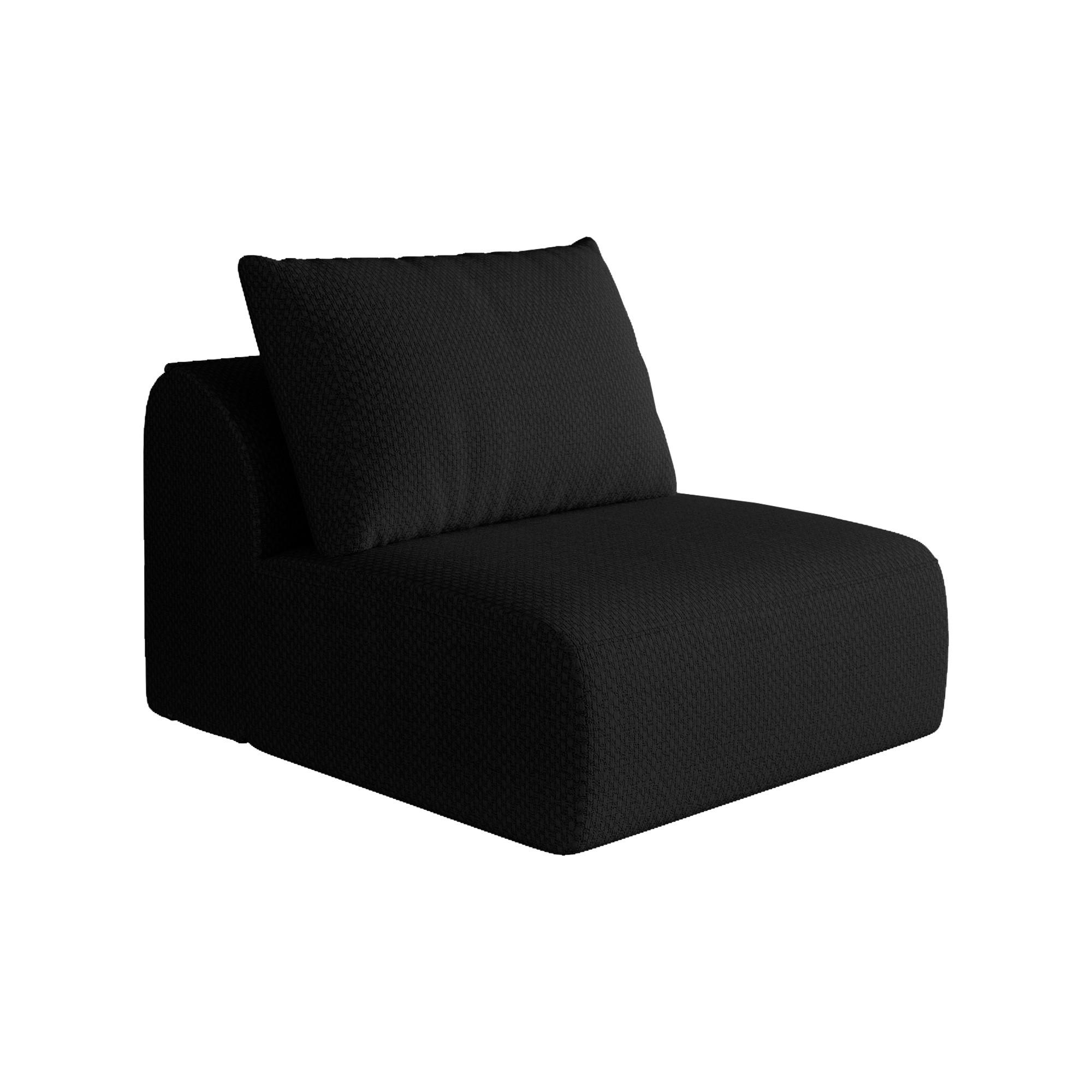 SOFAELEMENT DE-34711 1‑Sitzer‑Modul Schwarz - Schwarz, Textil (90/85/70cm) - ComfortXL