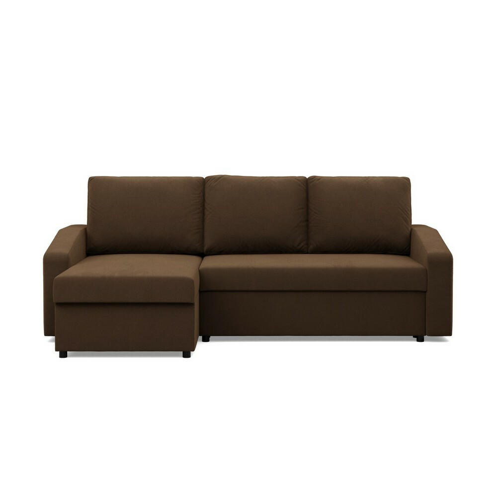 ECKSOFA Neo mit abgeschrägter Armlehnen braun - Braun, Textil (231/140cm) - SIMKAM Furniture