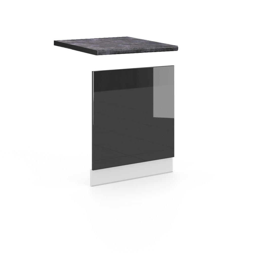 FRONTPANEL Fame-Line Antracit högblank 60 cm , AP Antracit Svart högglans, Vit 67.4/60/60 cm