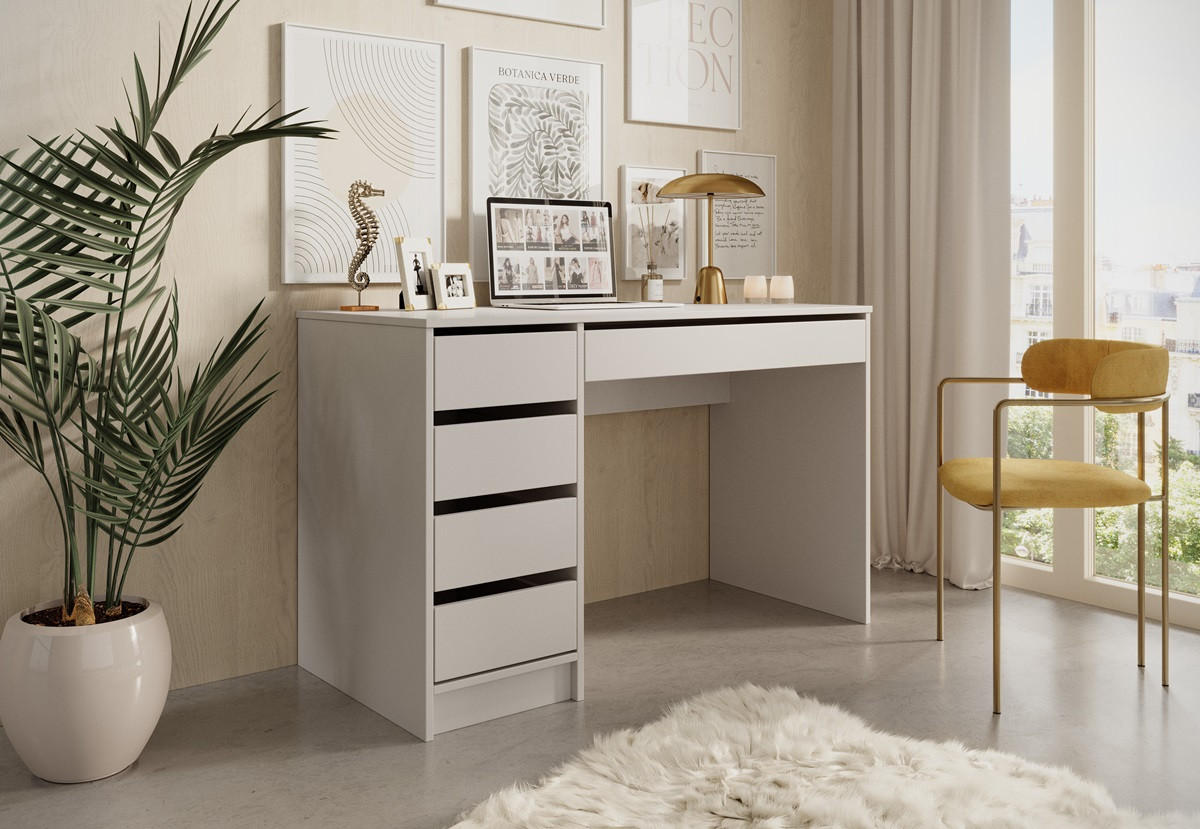 SCHREIBTISCH Kaschmir AGA Mit Schubladen - Beige, Holzwerkstoff (55/55/75cm) - Sepro Meble