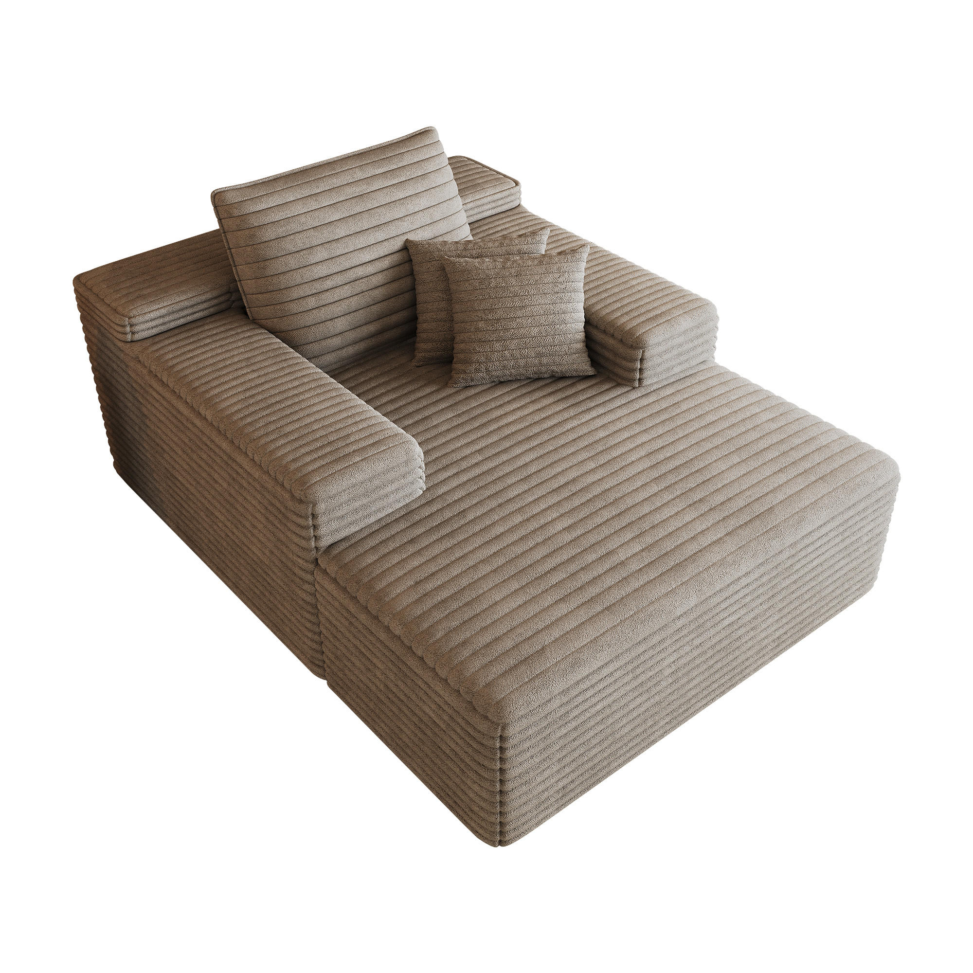 SCHLAFSOFA DE-34763 mit tiefer Sitzfläche Camel - Sandfarben, Textil (159/60/115cm) - ComfortXL