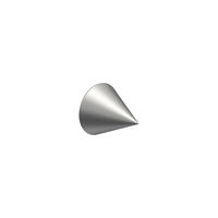 ENDSTÜCKE FÜR TELESKOP-GARDINENSTANGEN Cone 16/13 mm Ø Silbergrau, Packung 2 Stück - Silberfarben/Alufarben, Kunststoff (3/3/3cm) - INTERDECO