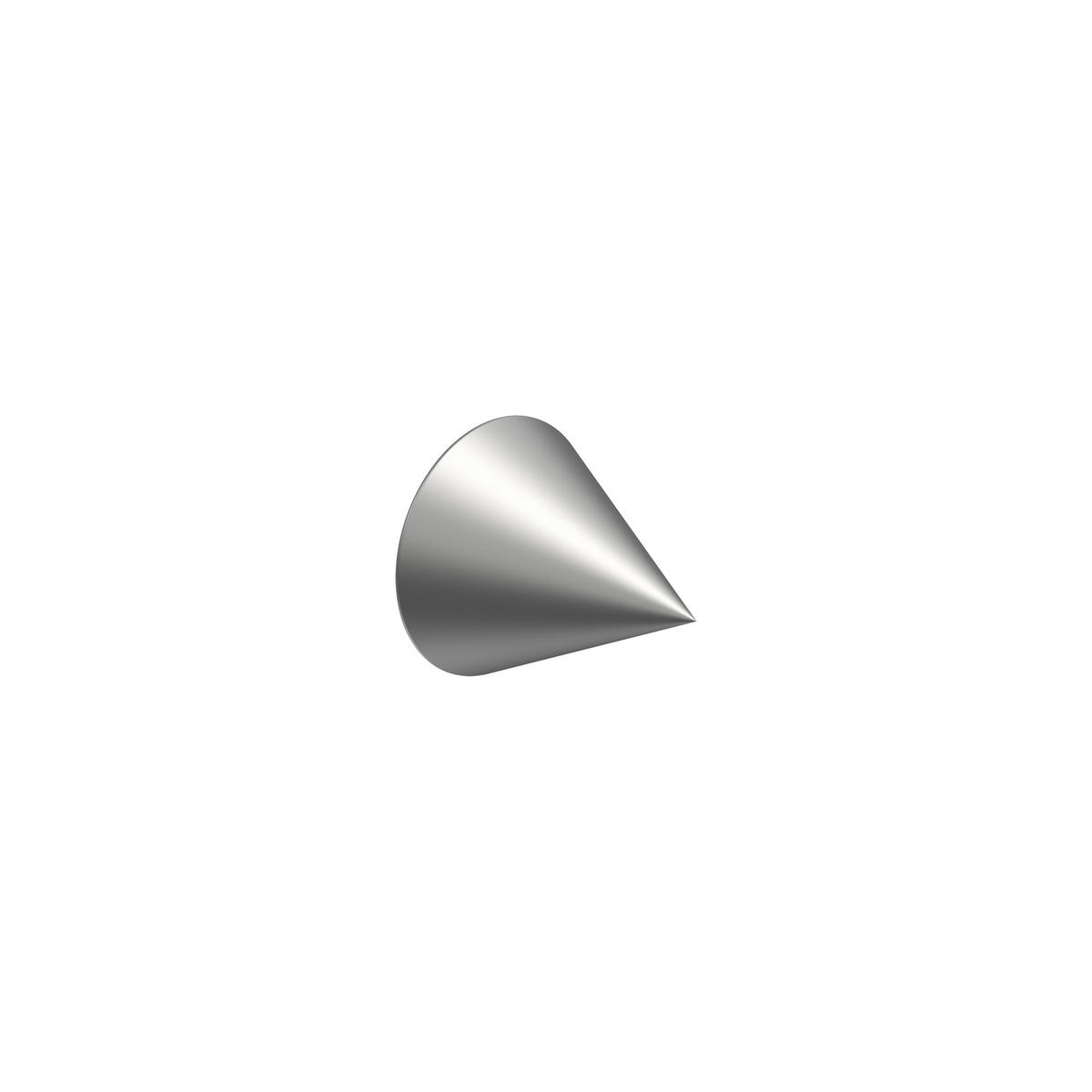 ENDSTÜCKE FÜR TELESKOP-GARDINENSTANGEN Cone 16/13 mm Ø Silbergrau, Packung 2 Stück - Silberfarben/Alufarben, Kunststoff (3/3/3cm) - INTERDECO