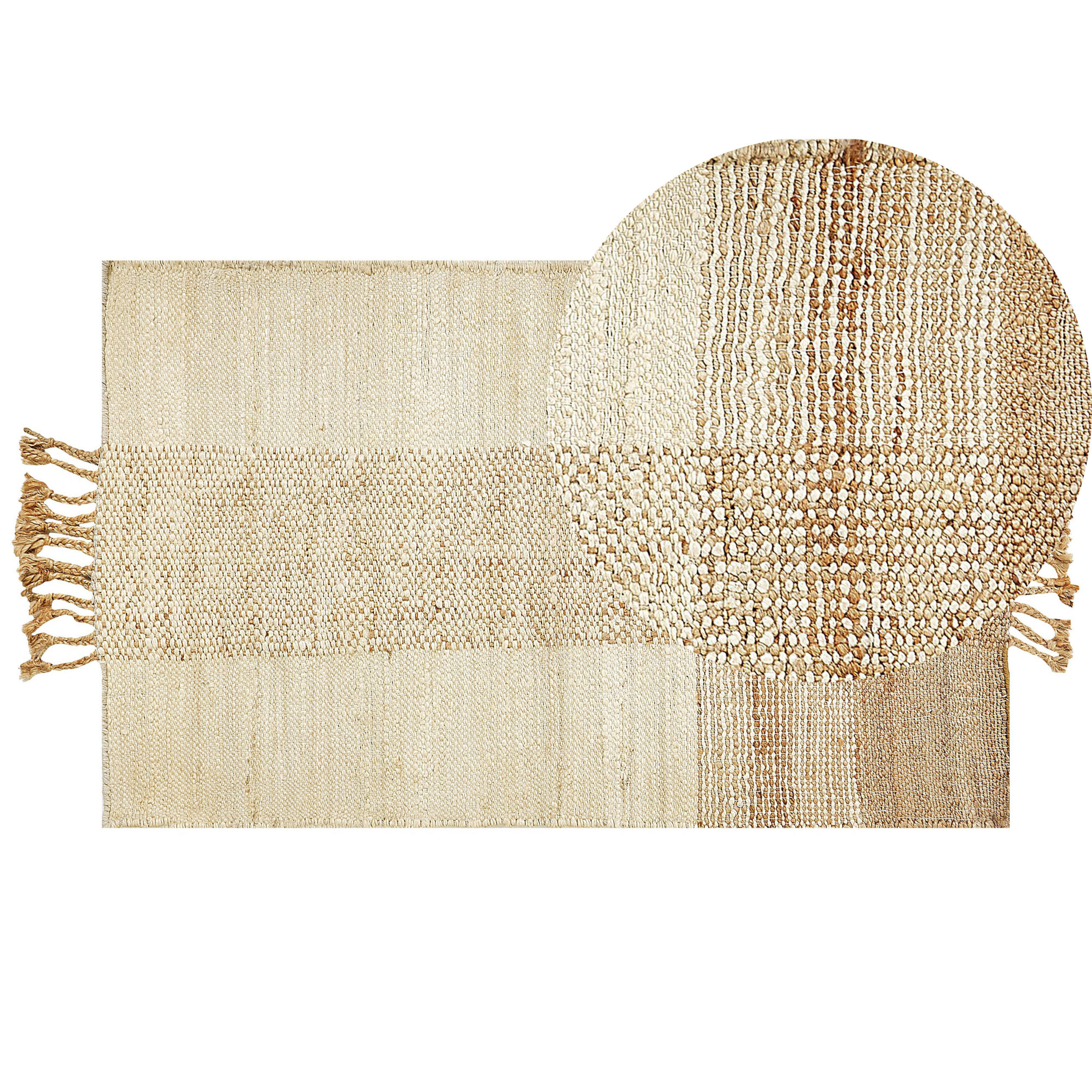 TEPPICH geflochten Hamzalar 150/80 cm - Beige, Naturmaterialien (80/150cm) - Beliani