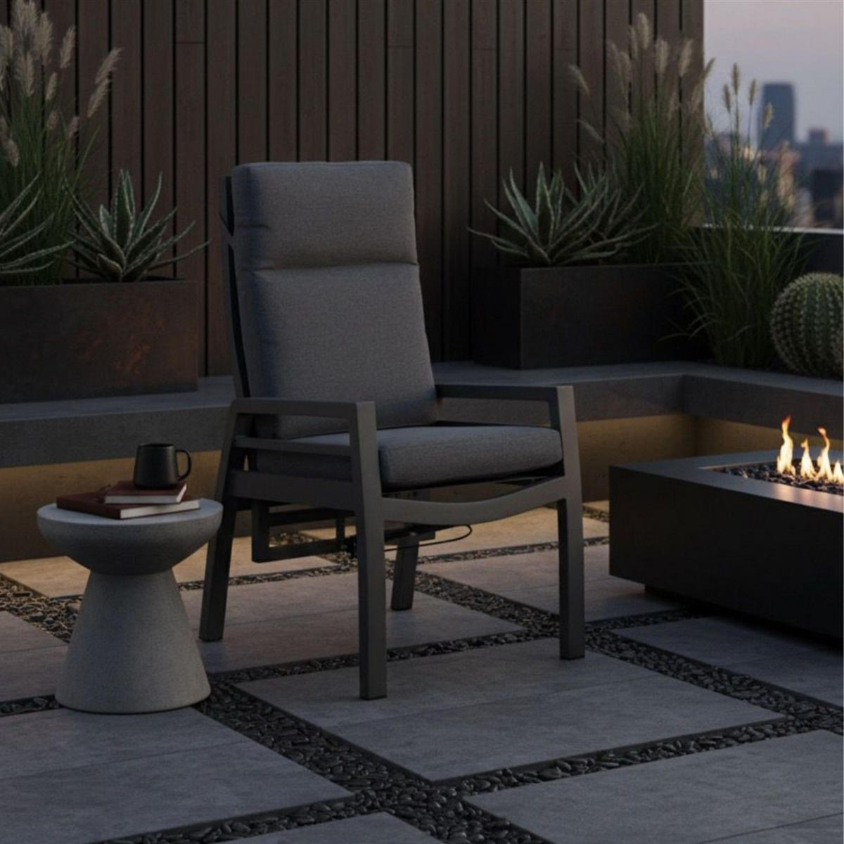 GARTENSTUHL Merida - Grau, Metall (78/122/62cm) - Mr. Deko