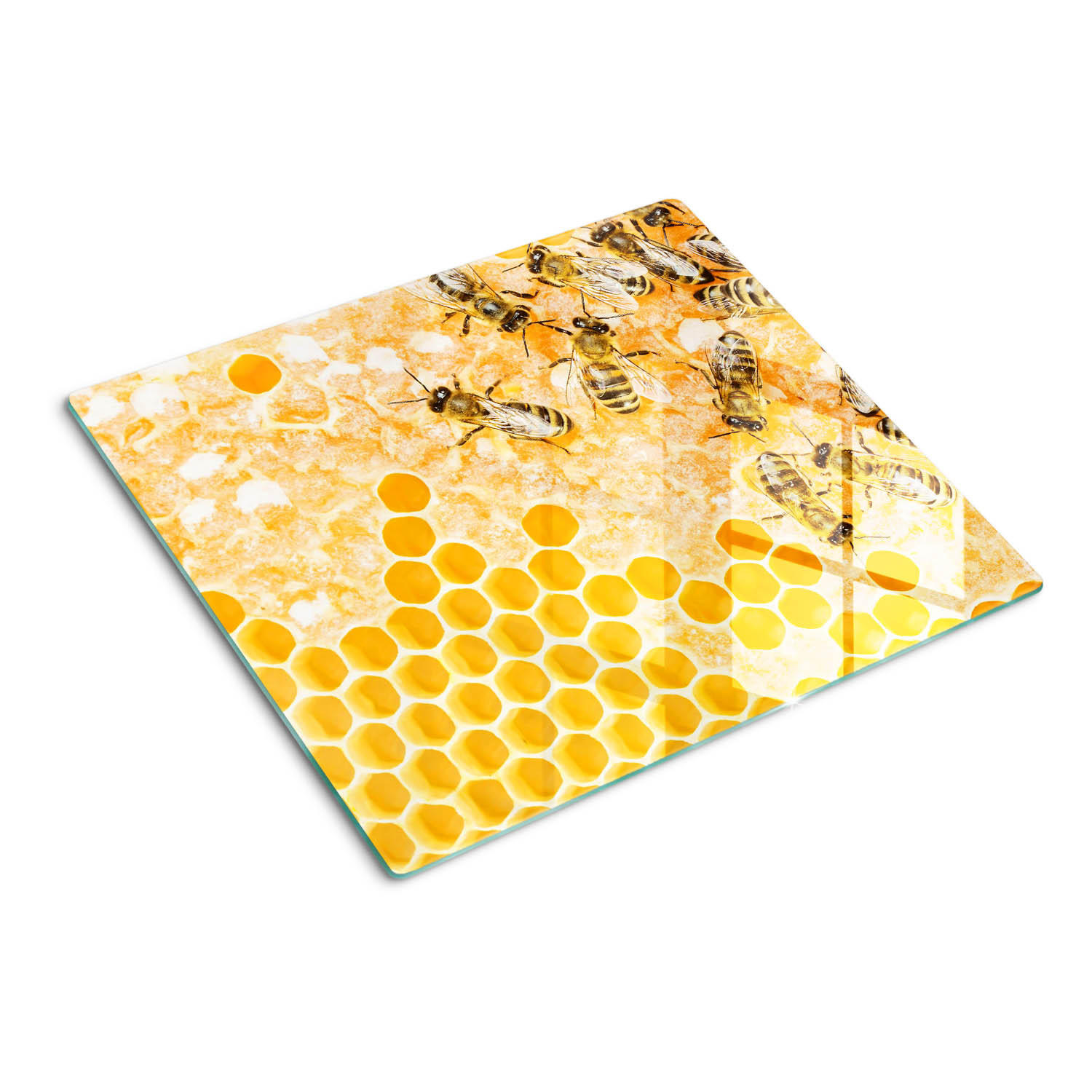 GLASPLATTE 60x52 cm Arbeiterbienen - Pink, Glas (60/0.4/52cm) - TULUP