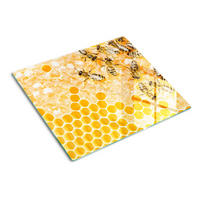GLASPLATTE 60x52 cm Arbeiterbienen - Pink, Glas (60/0.4/52cm) - TULUP