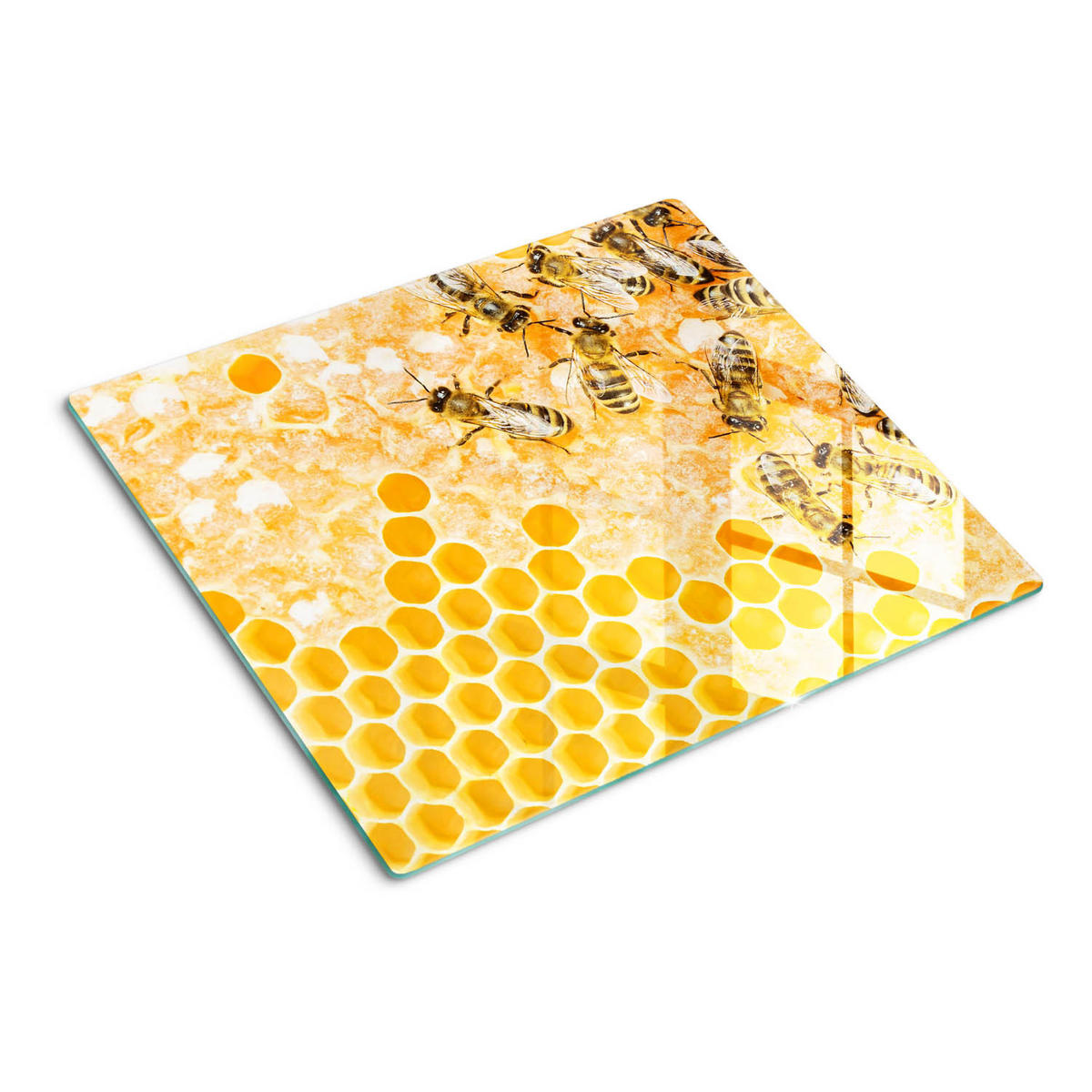 GLASPLATTE 60x52 cm Arbeiterbienen - Pink, Glas (60/0.4/52cm) - TULUP