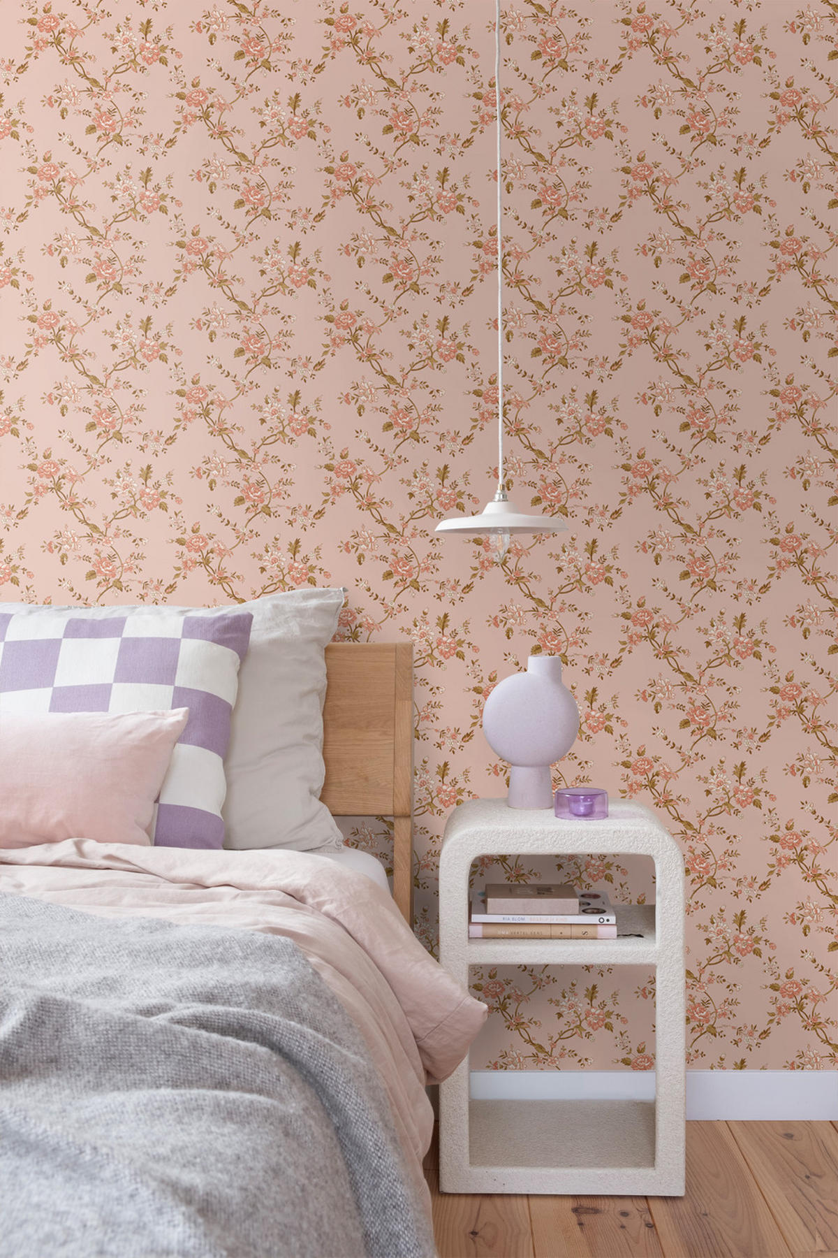 TAPETE Blumenmuster 50 x 900 cm - Terracotta, Papier (50/900cm) - ESTAhome