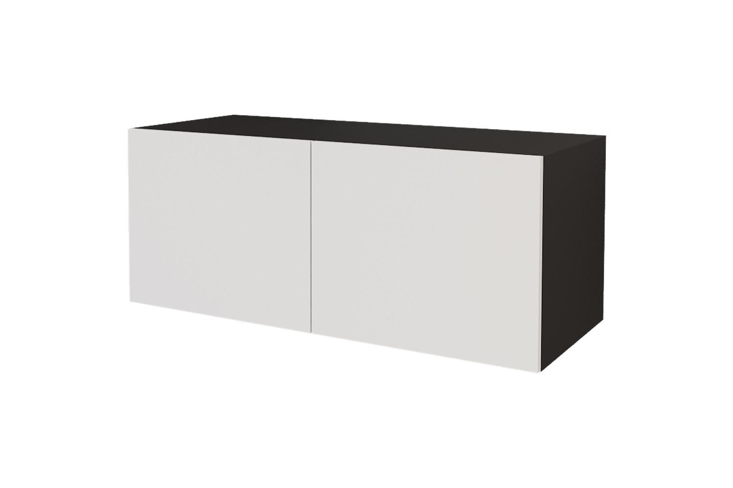 LOWBOARD ELIO-W 100x40x41 cm - Schwarz / Weiß - Schwarz, Holzwerkstoff (100/40/41cm) - ALTDECOR