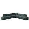ECKSOFA Universal Palma Opera Velvet - Smaragdgrün, Holzwerkstoff/Textil (276/276cm) - Fun Möbel