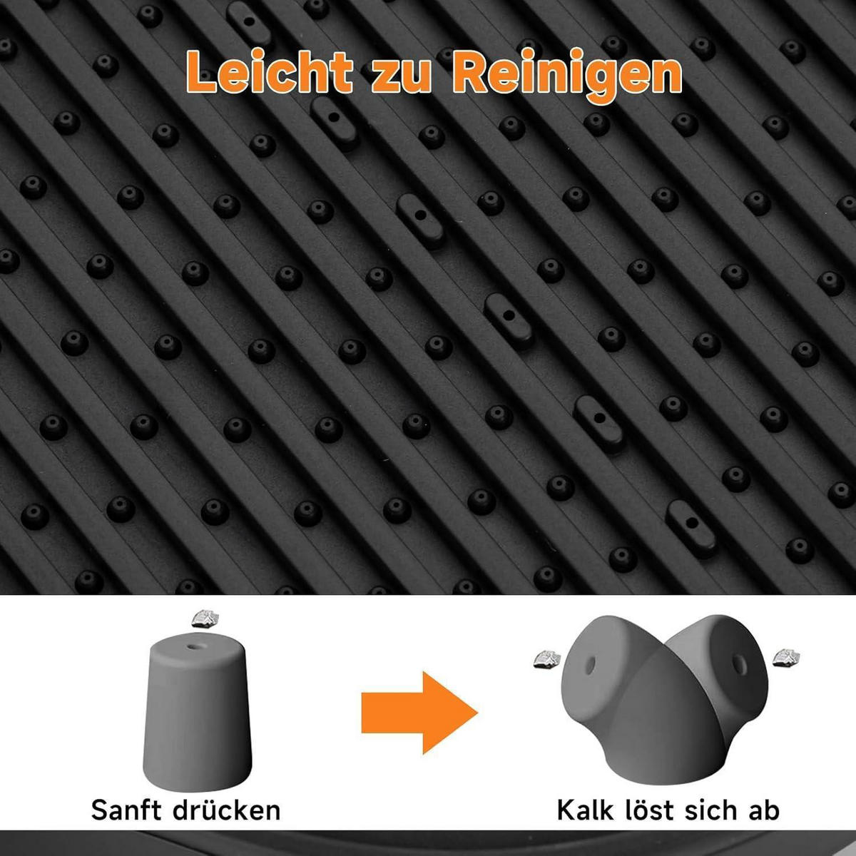 DUSCHKOPF Set Schwarz 140 mm mit 3+1 Strahlarten - Schwarz, Kunststoff (5/12.7/15cm)
