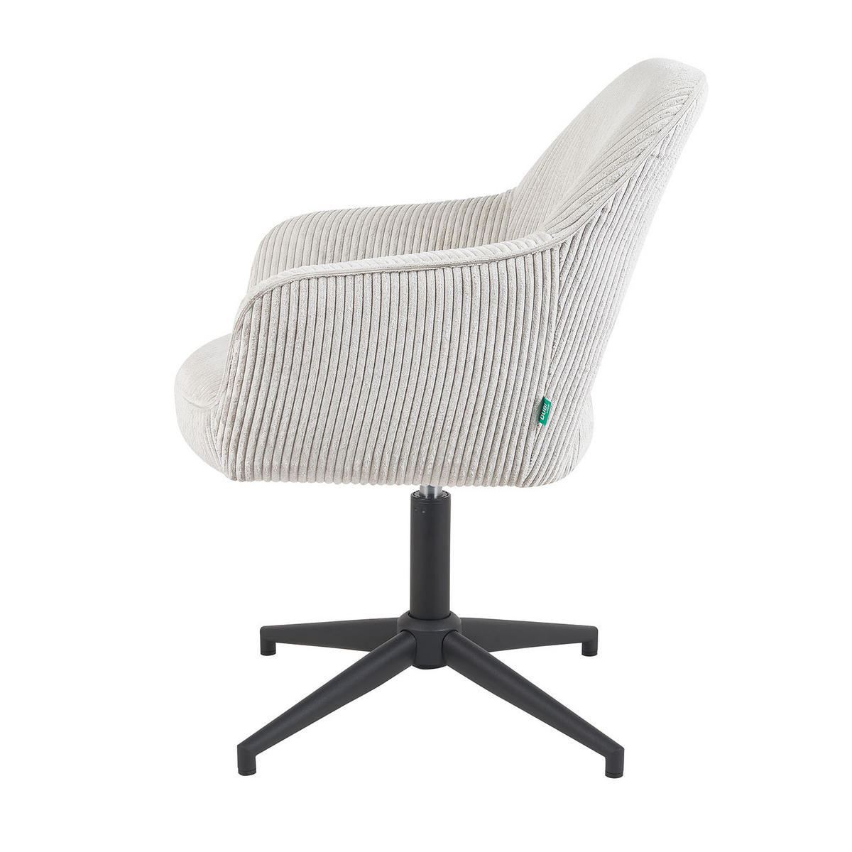 BÜROSTUHL Mika-Bryn - Hellgrau/Schwarz, Textil/Metall (60/84/65cm) - DUBI Möbel