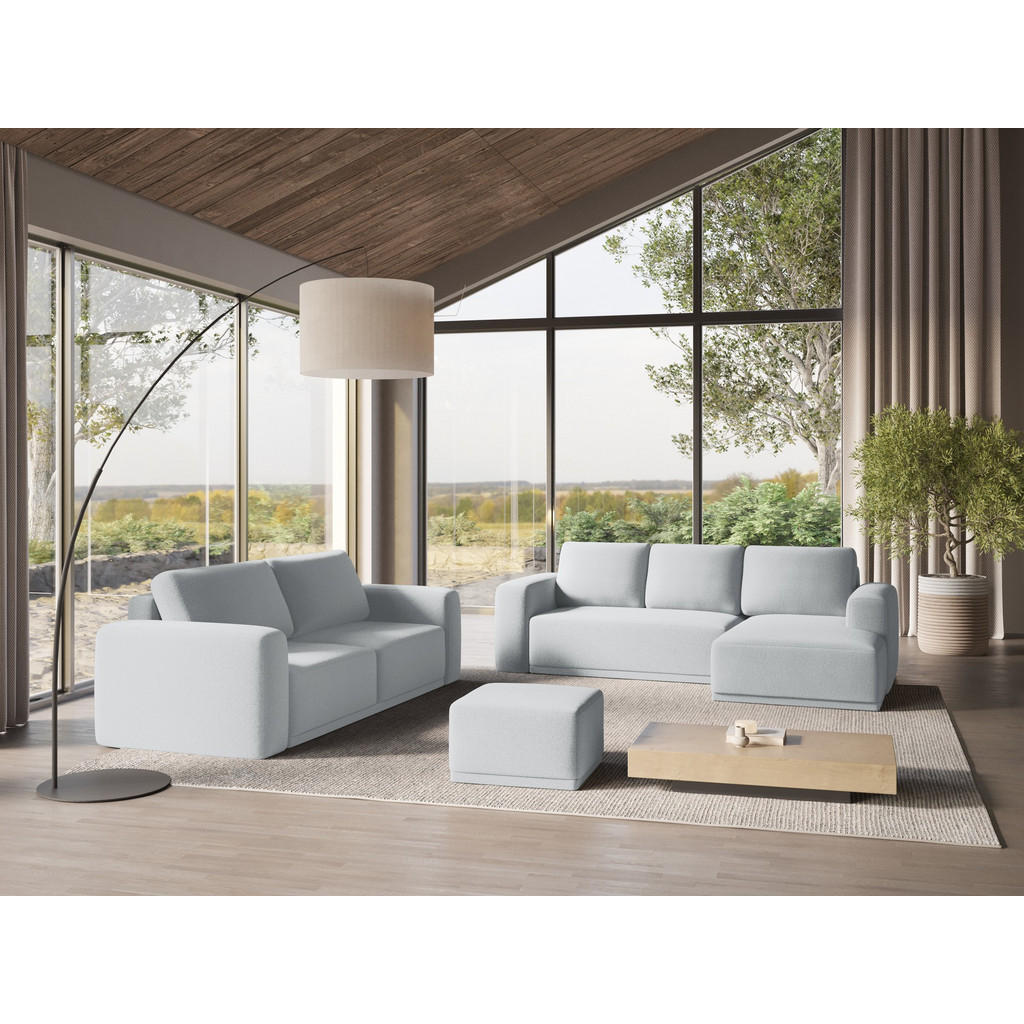 Thumbnail - Makamii 3-Sitzer, Hellblau, Textil, Füllung: Schaumstoff, 242x91x100 cm, Made in EU, Wohnzimmer, Sofas & Couches, Schlaf...
