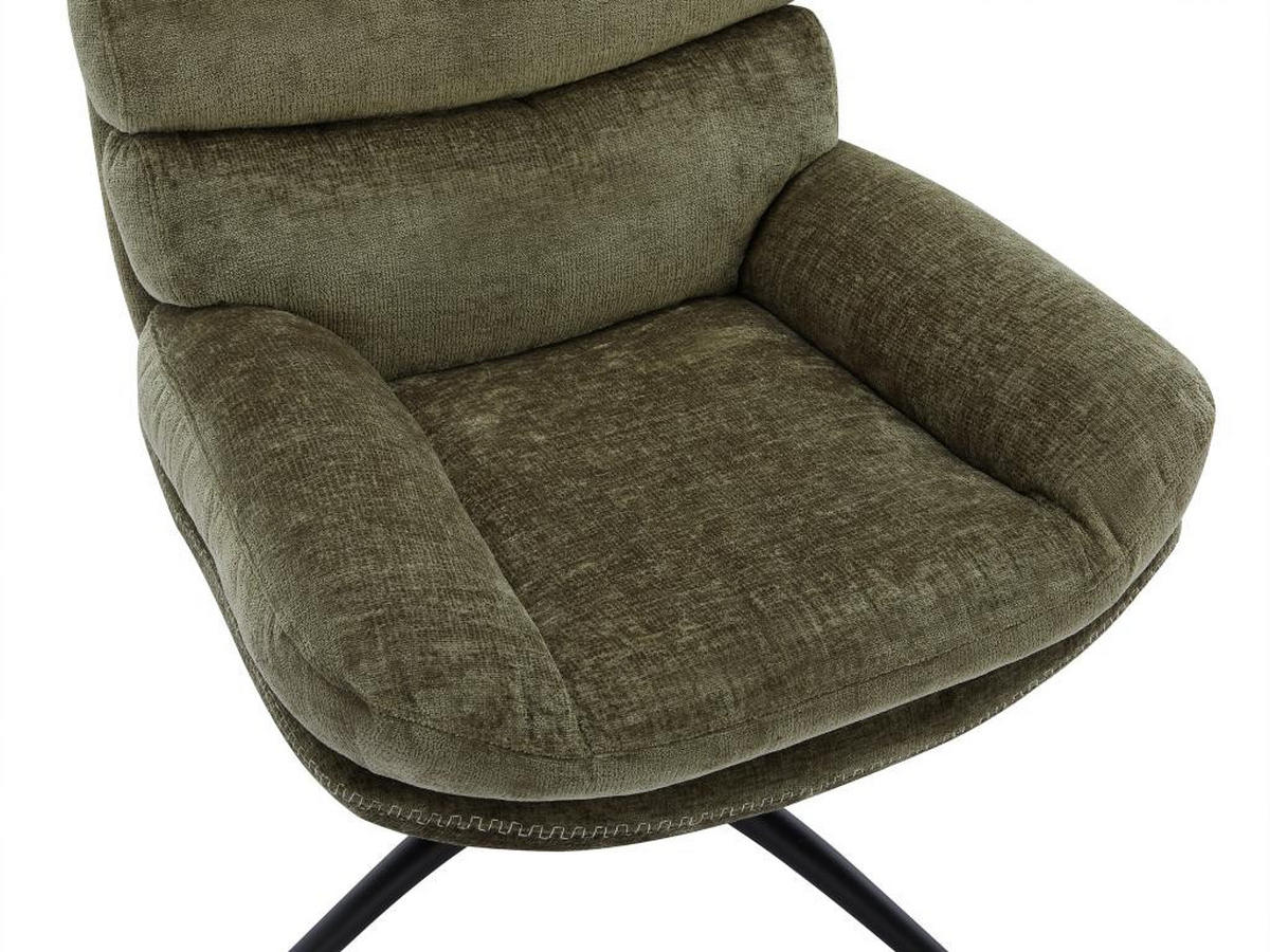 DREHSESSEL - Stoff - Grün - LIZUTA - Grün, Textil (93/99/78cm) - Vente-Unique
