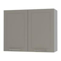 KÜCHENHÄNGESCHRANK Kvantum W3/90 Beige Matt / Grau Matt 90 / 32,5 / 72cm - Beige/Grau, Holz/Holzwerkstoff (90/72/32.5cm) - Feldmann-Wohnen