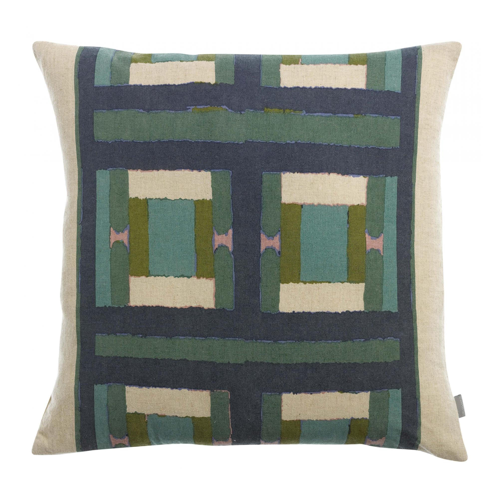 BEDRUCKTES KISSEN Taho graugrün 45 x 45 cm - Grün, Textil (45/45cm) - Vivaraise