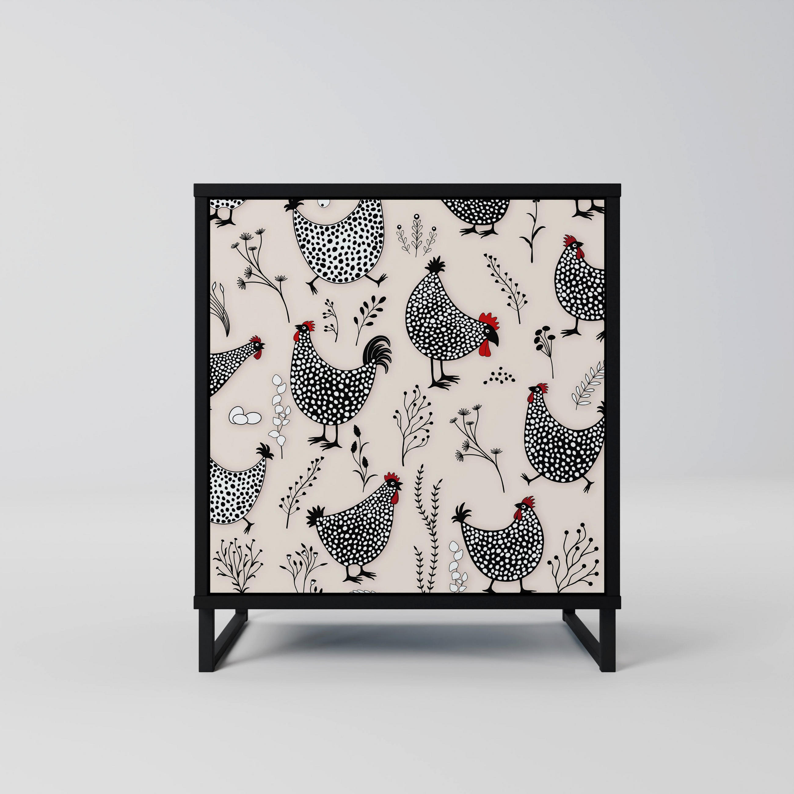 SpaceRebels Sideboard Schwarz 57.5x67.5x42 cm