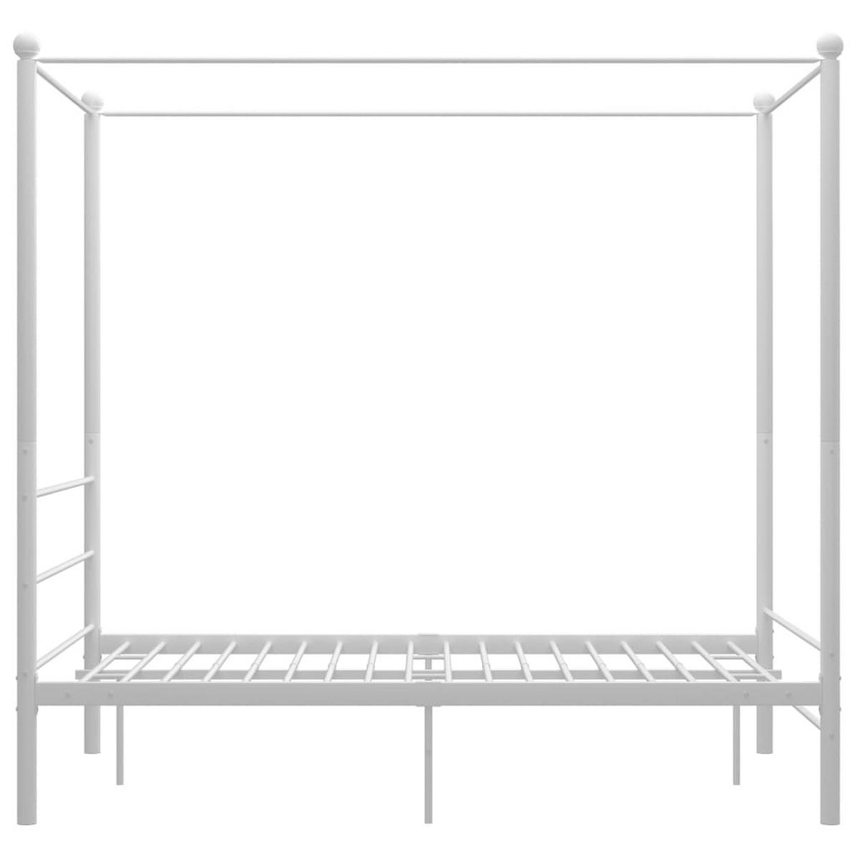 HIMMELBETT Weiss Metall 140/200 Cm - Weiß, Metall (140/200cm) - vidaXL