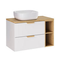 WASCHTISCH 80.6cm Oria Weiß - Weiß, Holzwerkstoff (80.6/50/46.5cm) - Petits-meubles