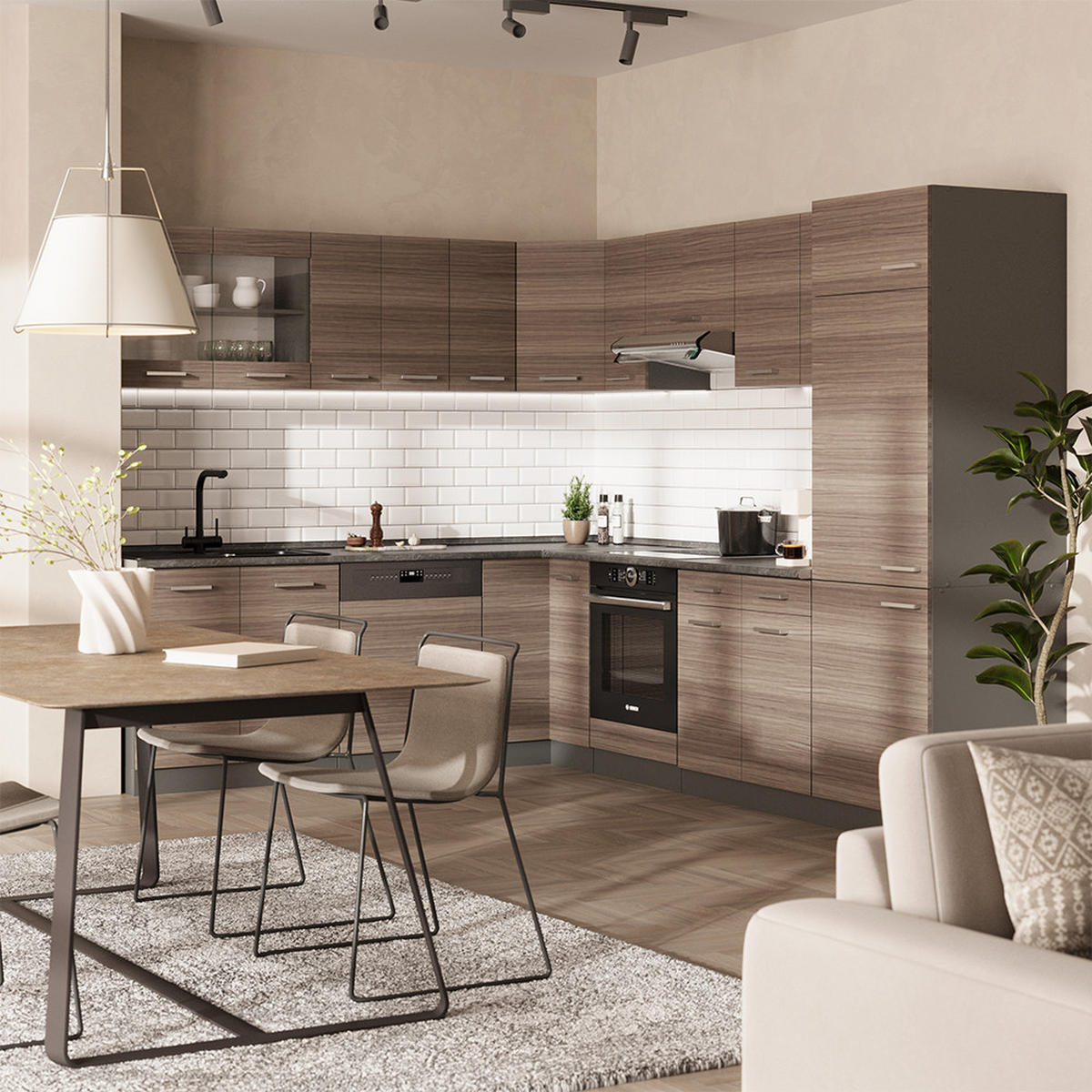 KUCHYŇSKÁ DVÍŘKA R-Line Ušlechtilá šedá - šedá, kompozitní dřevo (29.6/71.3/1.6cm) - Vicco