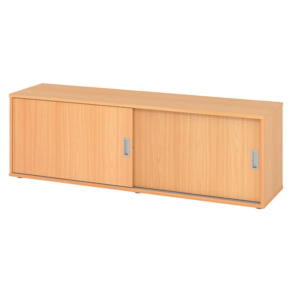LOWBOARD mit Schiebetür 40/160/52 cm in Buchefarben - Buchefarben, Holzwerkstoff (160/52/40cm) - bümö