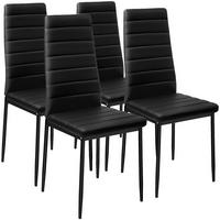 ESSZIMMERSTUHL 4er Set Thomas 41 x 45 x 98 5 cm schwarz - Schwarz, Textil (48/98.5/45cm) - tectake