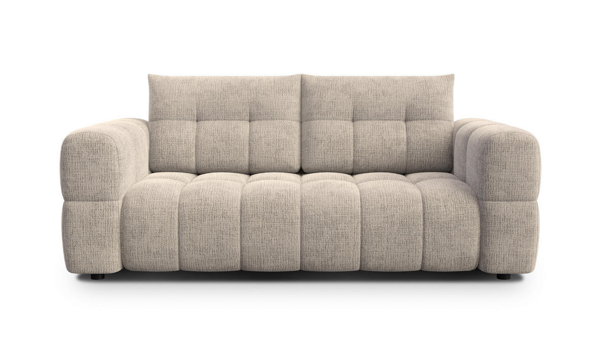 SOFA CLOUDI 2,5-Sitzer, beige - Beige/Schwarz, Holz/Textil (211/89/104cm) - Courtois Laville