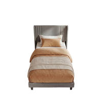 POLSTERBETT 90/200 cm Grau mit gepolstertem Kopfteil - Grau, Holz (90/200cm) - SHOPENTRA