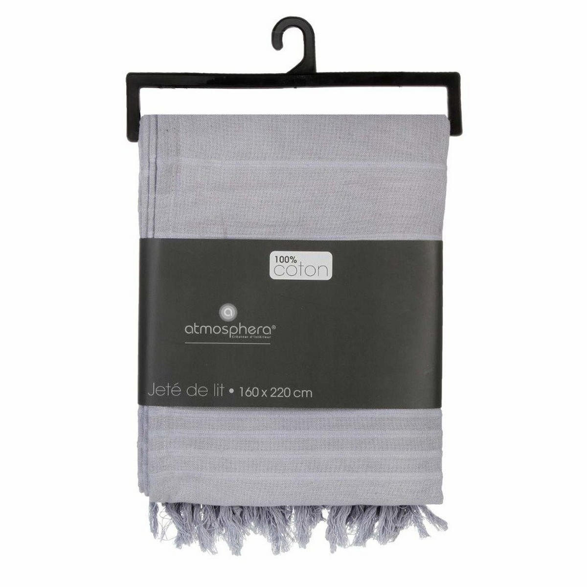 TAGESDECKE 160 cm - Grau, Naturmaterialien (160/220cm) - Atmosphera Createur d´interieur