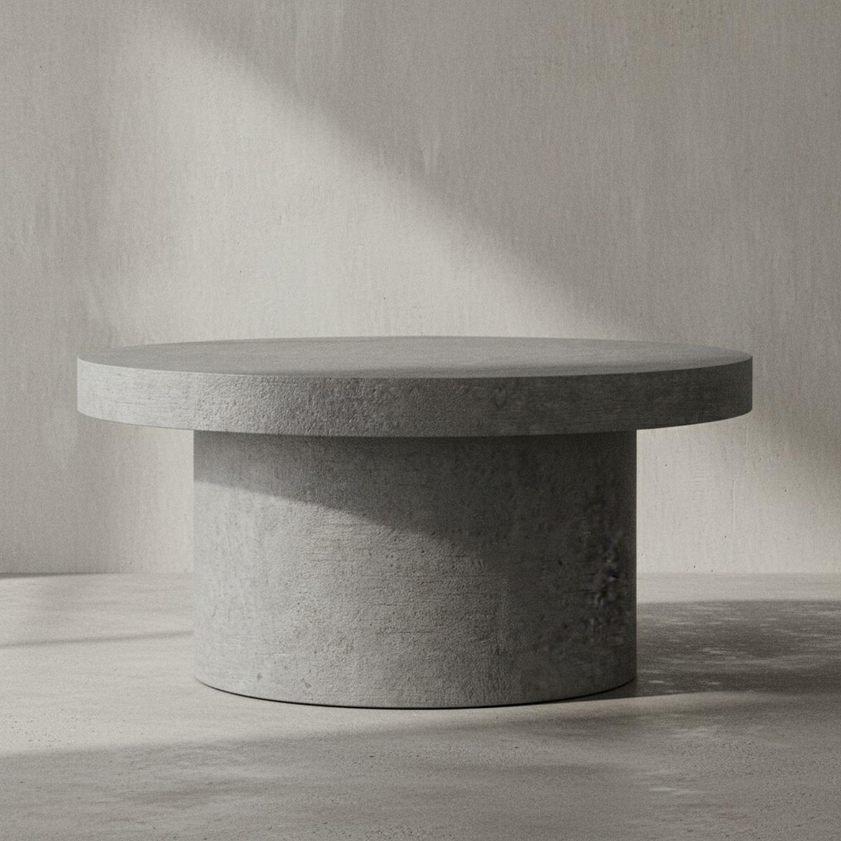 COUCHTISCH rund in Stein-Optik – moderner Look in Grau, Grau 60x60x30 cm - Grau, Holzwerkstoff (60/60/30cm) - KADIMA DESIGN