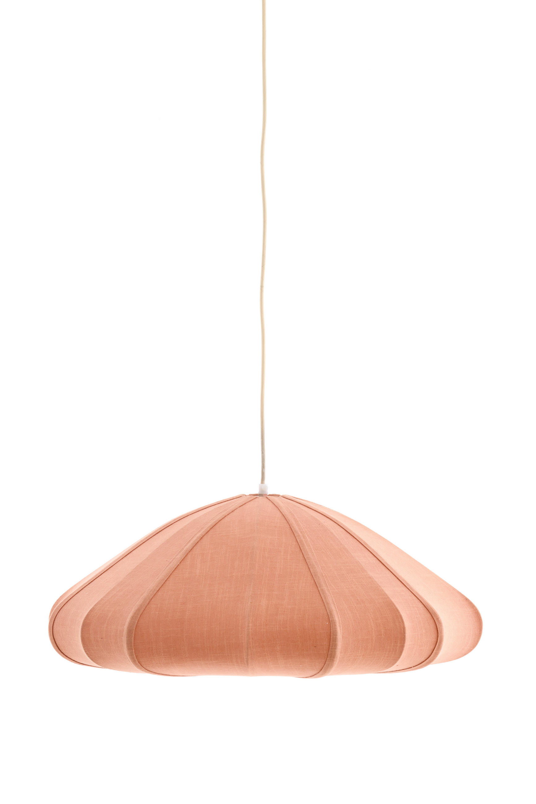 HÄNGELAMPE Cesano Rosa Ø64/25 cm - Koralle, Textil (64/64/25cm) - Light & Living