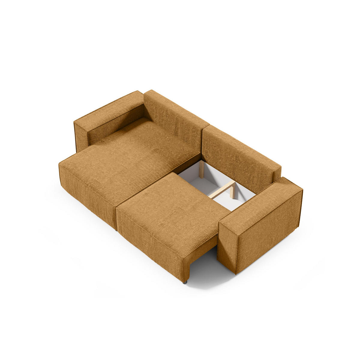 ECKSOFA Schlaffunktion Sekwana mini Braun - Braun, Textil (148/257cm) - Fedve
