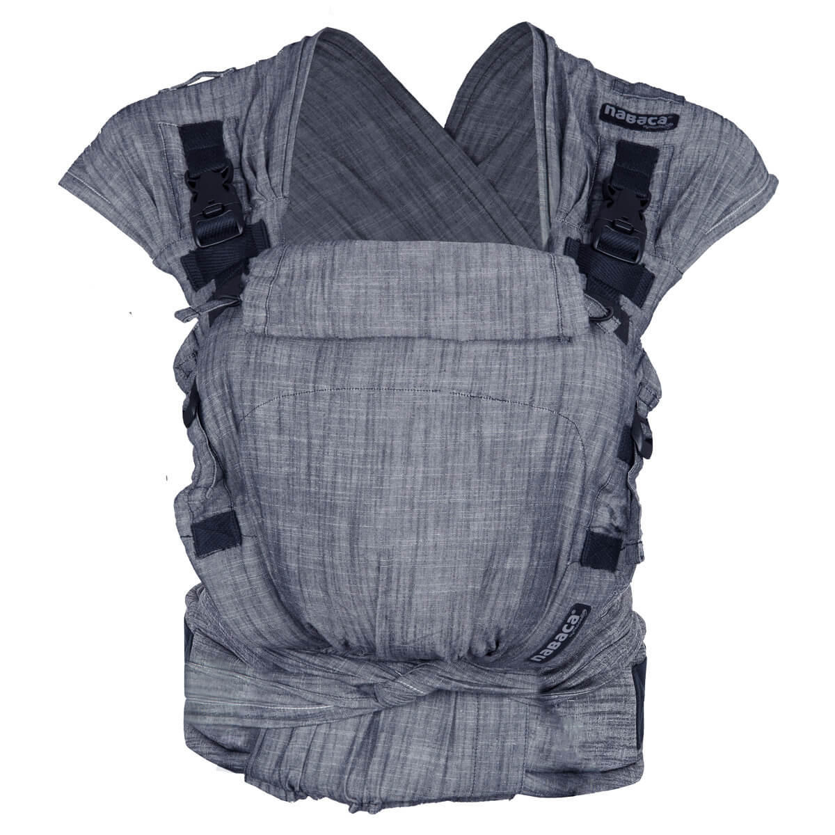 TRAGEZUBEHÖR Nabaca WrapCon Träger - Blau/Grau, Textil (24/0.1/190cm) - Hoppediz