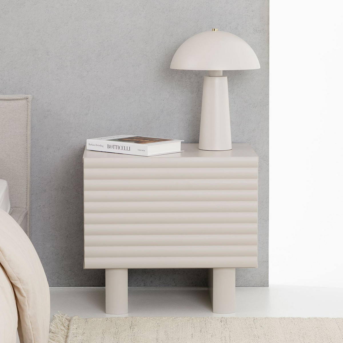 NACHTTISCH TURKU - Kaschmir, Holzwerkstoff (50/46/37cm) - IDIMEX