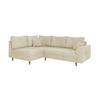 ECKSOFA Sigurd Beige Chenille - Ottomane links - Beige/Braun, Holz/Textil (231/161cm) - S-Style Möbel