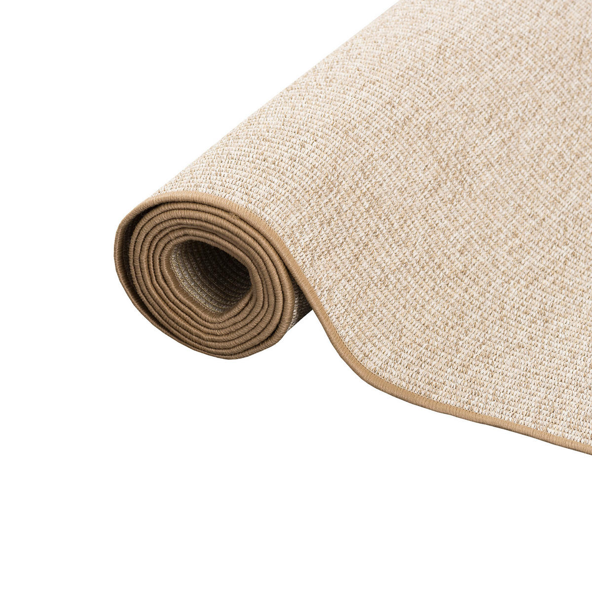 SISAL-OPTIK DESIGNER FLACHGEWEBE TEPPICH PURE MELIERT - Beige, Textil (140/200cm) - Snapstyle
